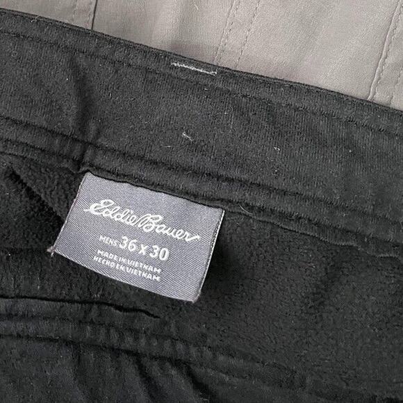 Eddie Bauer Mens Size 36X30 Gray Nylon Fleece Lined Pants Actual 38X29 Gorpcore - Picture 10 of 13
